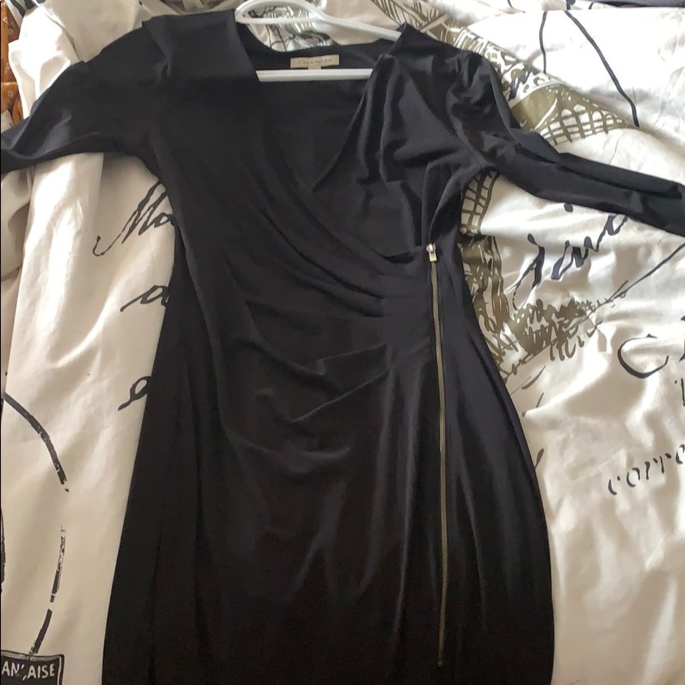 Black quarter sleeve dress